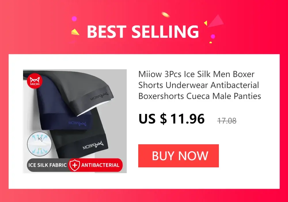 MiiOW – Boxer Sexy pour hommes, sous-vêtements en maille respirante en soie glacée, culotte masculine, Lingerie, caleçon, grande taille L-4XL 2022 — image 14