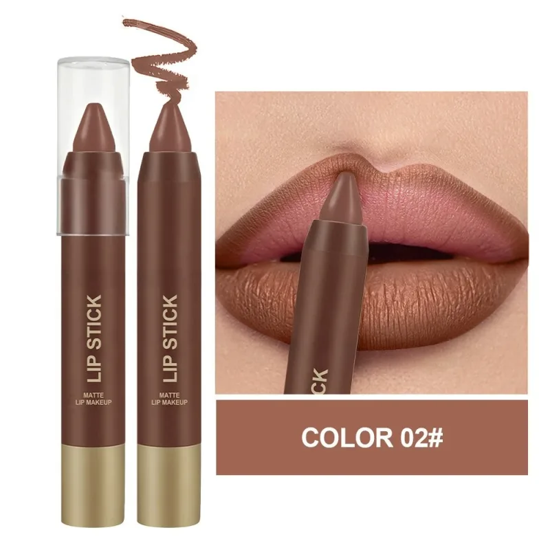 Matte Soft Mist Lip Liner Lipsticks 6 Colors Smooth and Pigmented Non-Stick Chocolate Lipsticks
