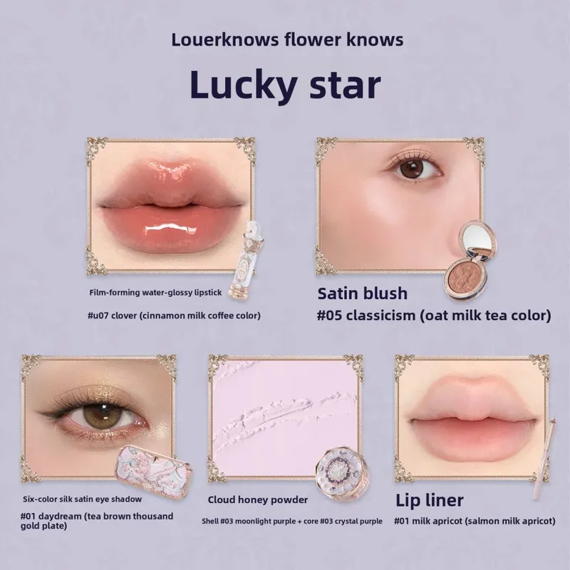 Flower Knows Knight Unicorn 10Pcs Full Makeup Set Eyeshadow Blush Lipstick Loose Powder Lip Liner Mirror Gift Box — image 9