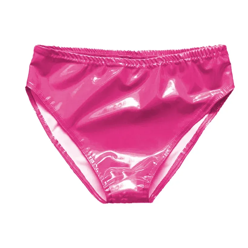 Men Sexy Latex Glossy Briefs Underwear Pvc Leather Underpants Women Patent Leather Erotic Lingerie Thongs Sissy Panties — image 21