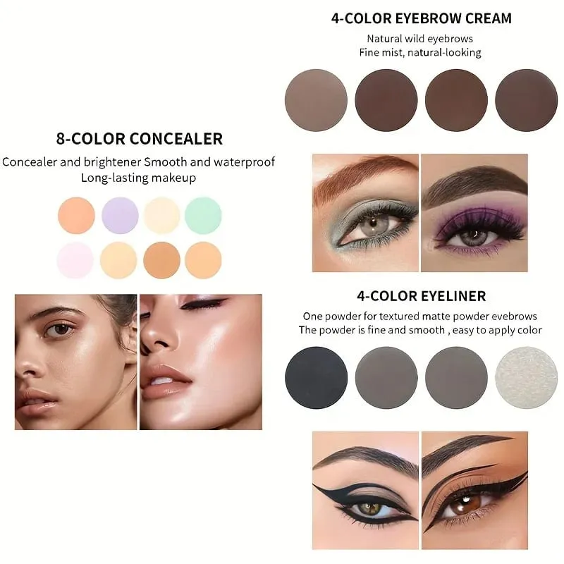 110 Color All-in-One Makeup Palette Gift Set Include Eyeshadow Glitter Lipstick Concealer Blush Eyeliner Highlighter With Mirror — image 6