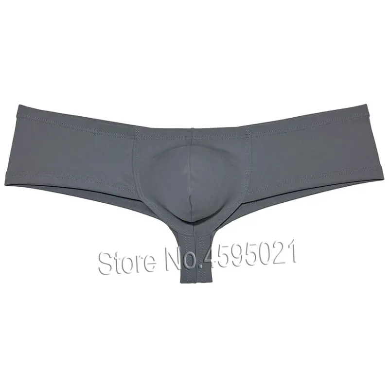 Cheeky Men's Micro Boxer Brief Brazilian Underwear Male Bikini Lingerie Beach Shorts Curvy Pouch Silky Low Rise High Leg Undies