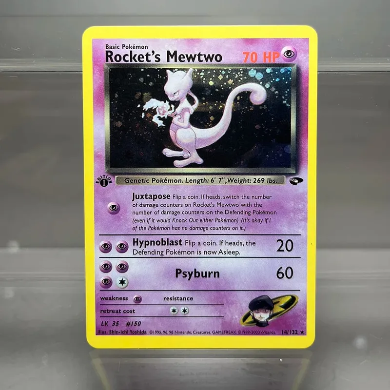 PKM Proxy Cards Classic 1996 1st Edition Mewtwo Gyarados Alakazam Cards Collection PTCG Neo Genesis Foil Card