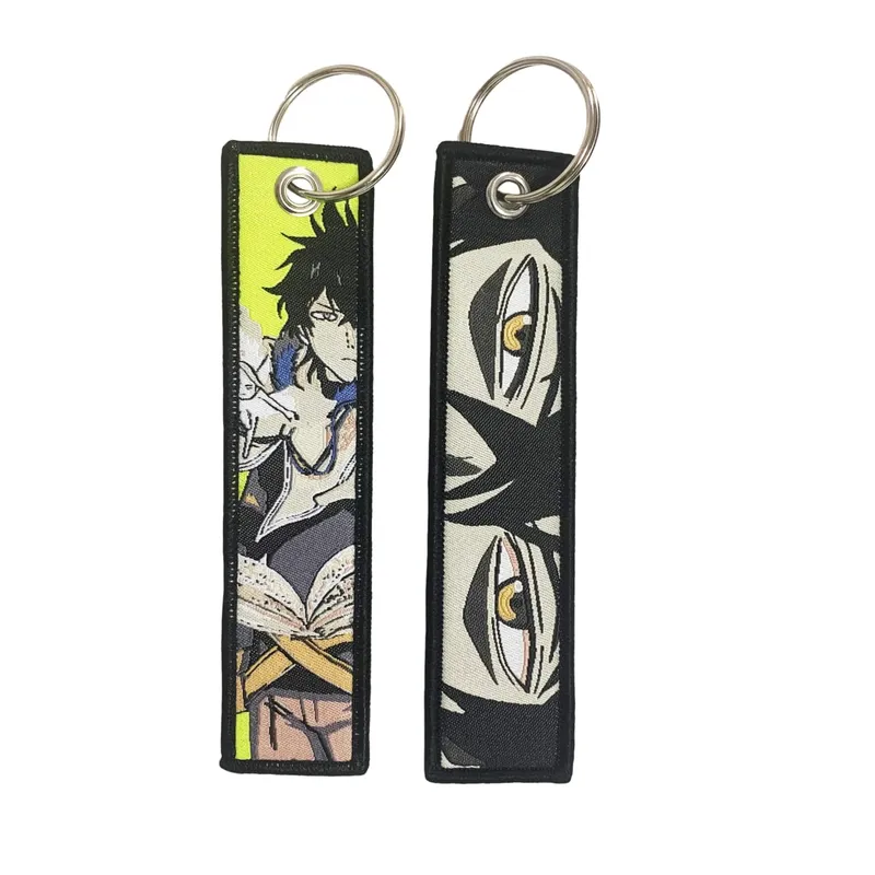 Embroidery Cool Eagle Beak Keychain Lanyard Anime Manga Series Badge Holder USB Pendant Portable Key Lanyard Accessories