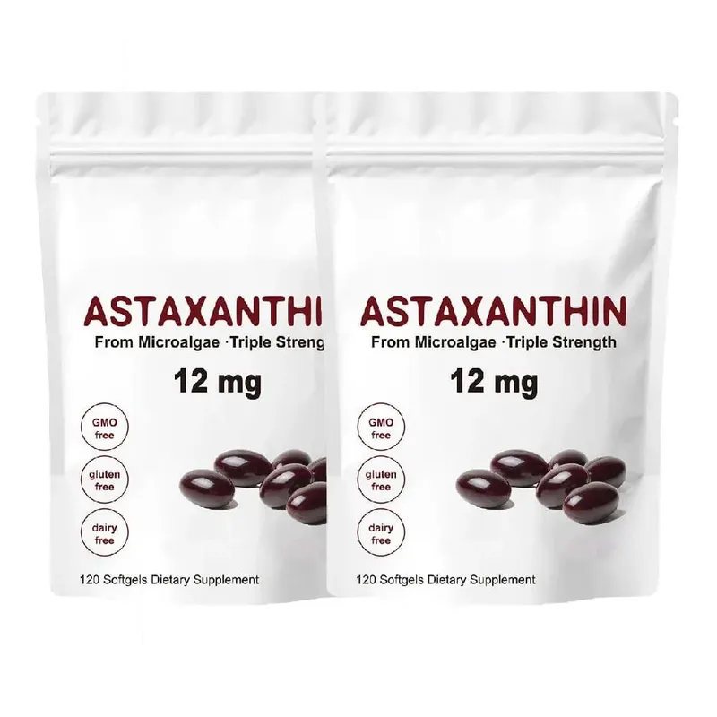 Triple Strength Astaxanthin 12mg - Bổ sung chất chống oxy hóa Astaxanthin tự nhiên Không biến đổi gen đã được xác minh & Không chứa gluten - 120 viên mềm — image 7