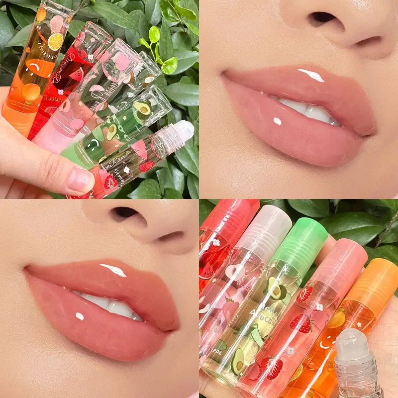 6 Color Plumping Clear Lip Oil Mirror Water Lip Gloss Lip Glaze Transparent Liquid Lipstick Moisturizing Fruit Lips Care Make Up — image 4