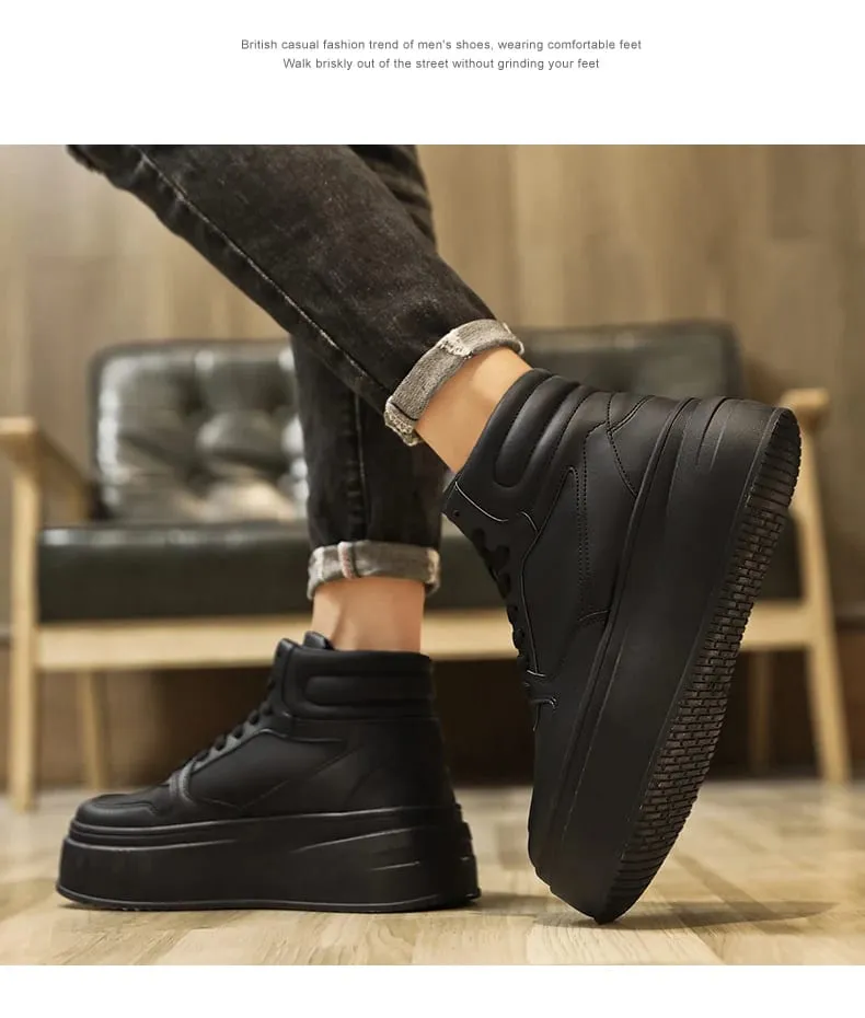 Autumn Men Casual Sneakers Platform Ankle Boots High-top Thick Bottom Sneakers Male Outdoor Basketball Shoes Sport Trainers — image 9