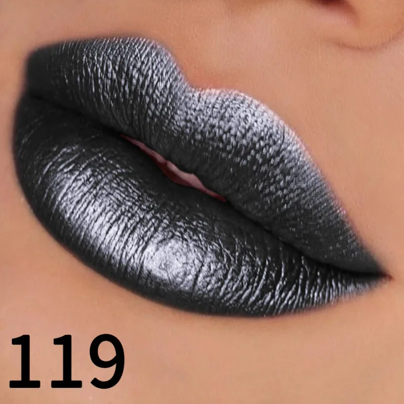 1PC glitter metallic lipstick finish hydrating 19 colors red pink sparkling highly pigmented lip tints lips makeup gifts cosmet — image 23