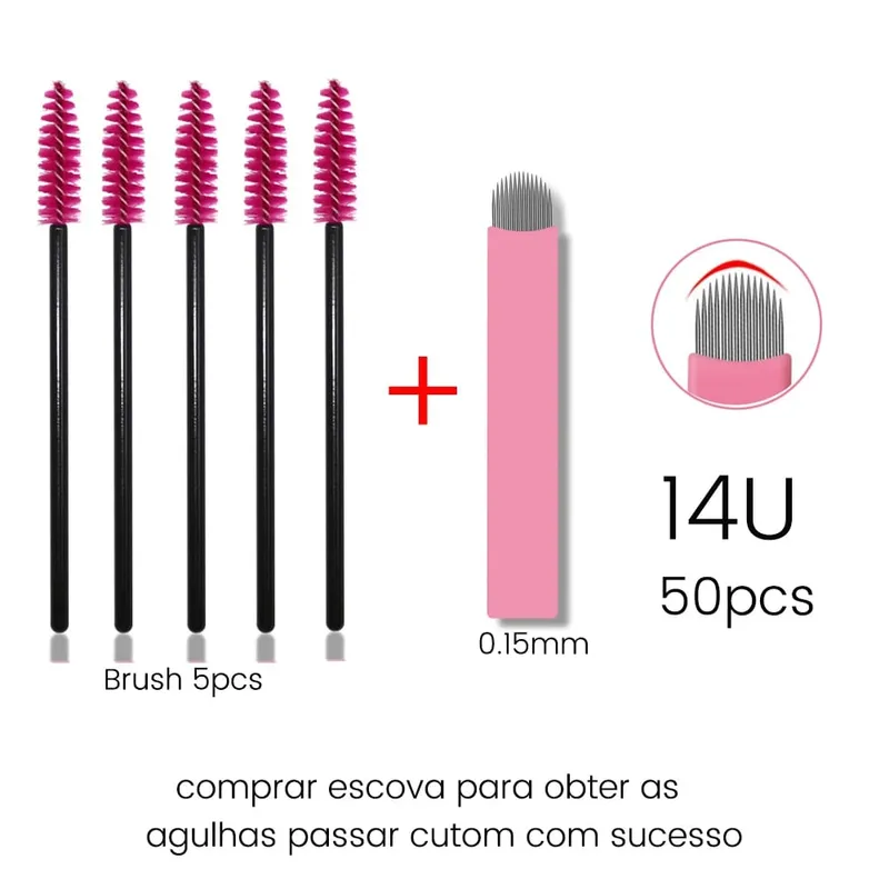 Disposable Eyelash Brushes Kits Microblading Needles Dia 0.15MM Micro Tebori Blades Tattoo Eyebrow Supplies Makeup Applicators