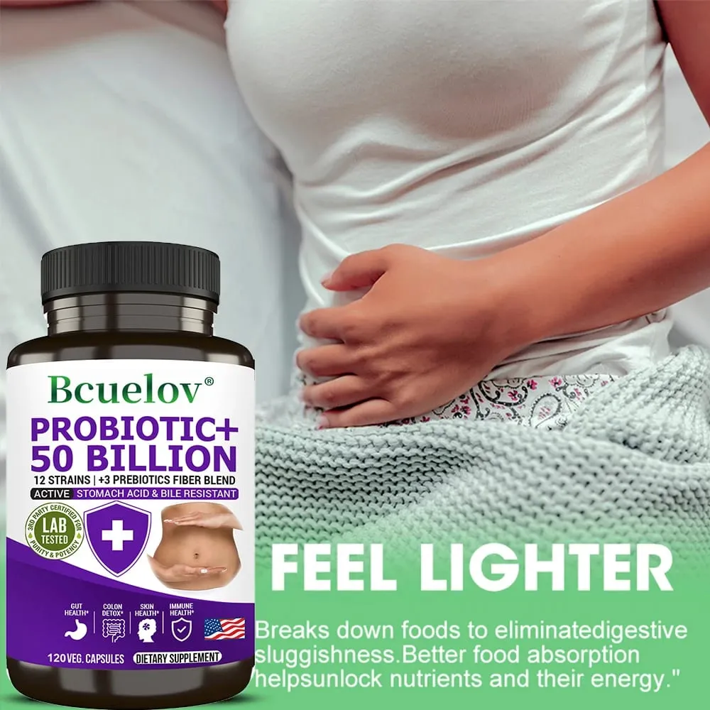 Probiotics + Prebiotics - Improve Digestion & Immunity Relieves Constipation Colon Detox Support Intestinal Health Supplement — image 5
