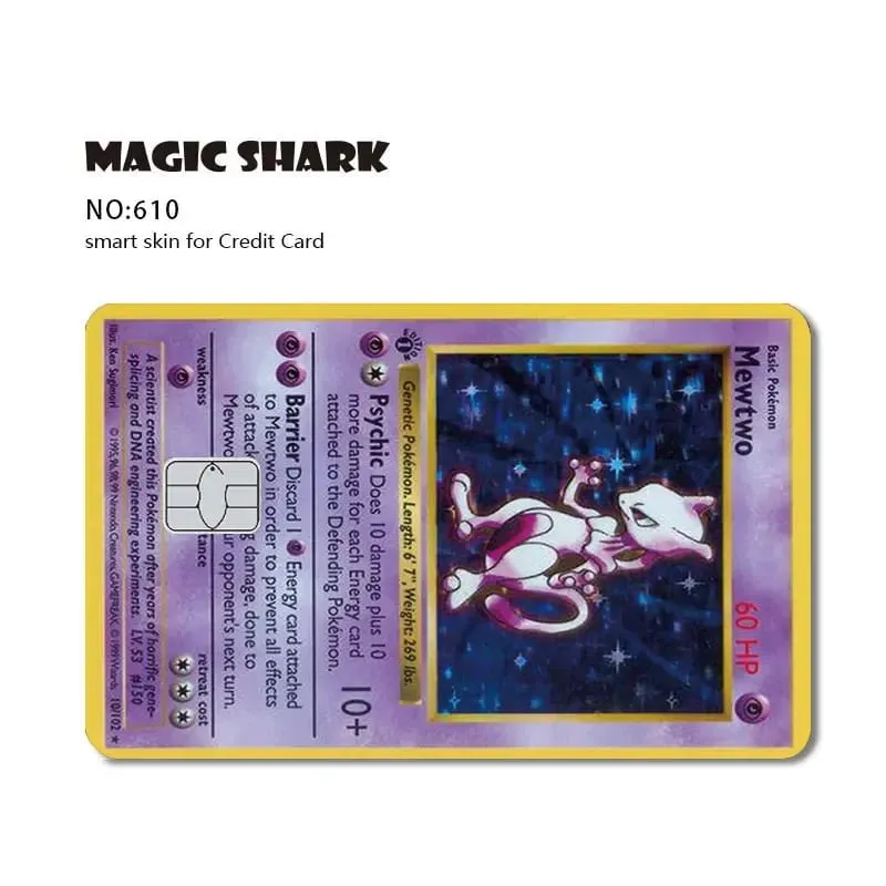 2026 New Charizard Blastoise Bulbasaur Eevee Metwo Sticker Film Skin Cover for Credit Debit Card — image 12