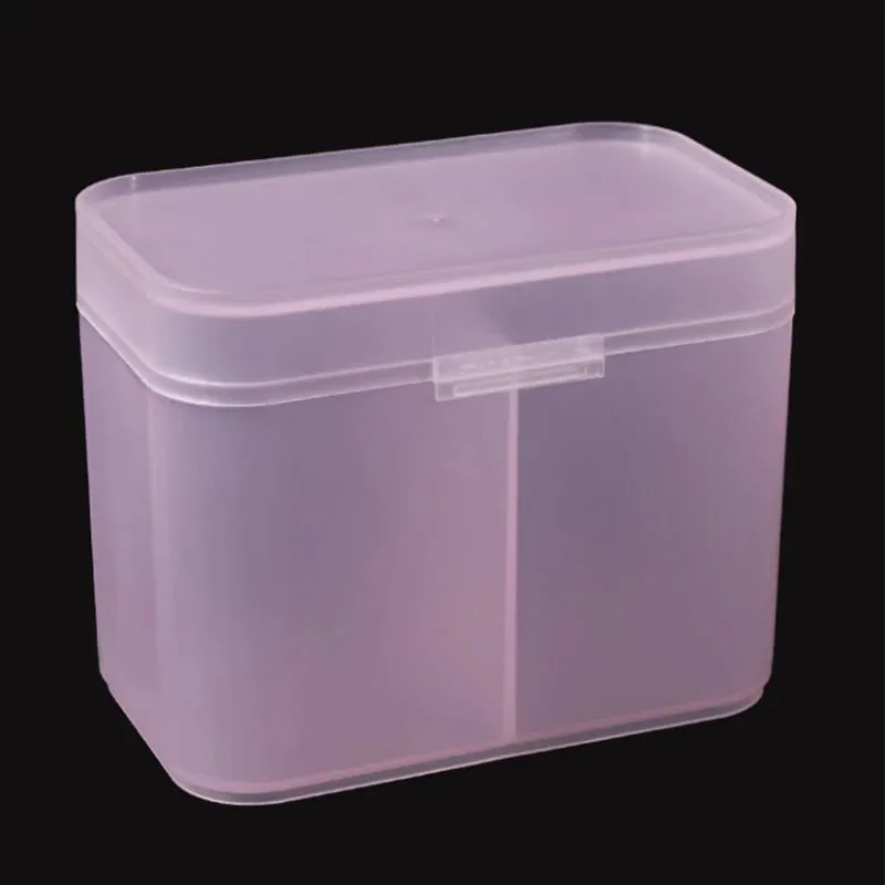 Cotton Pads Swab Nail Wipes Makeup Brushes Organizer Storage Box Holder Container Case Independent Double-Compartment — image 9