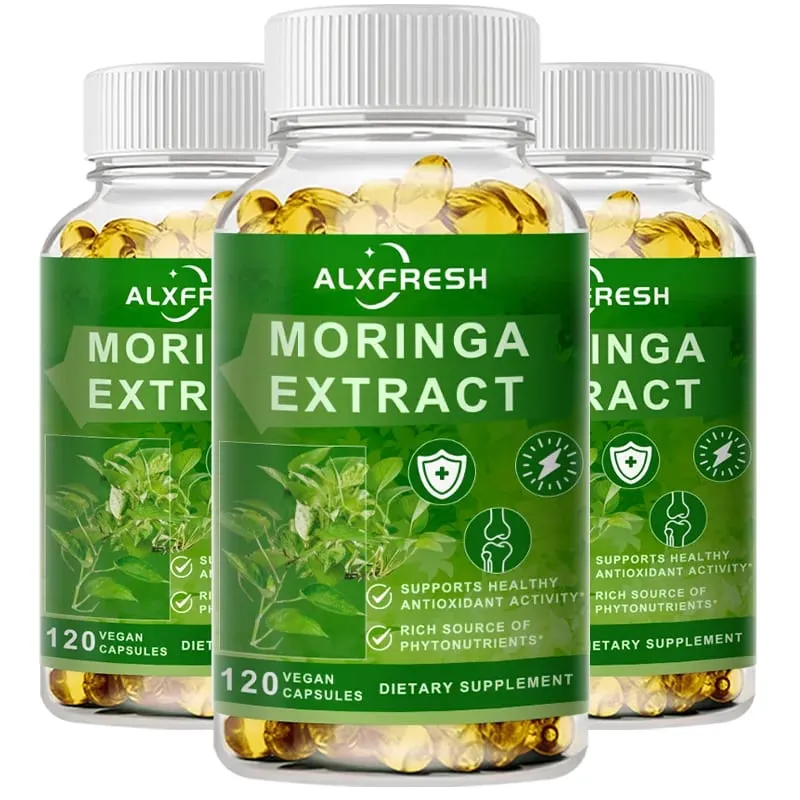 Moringa Capsules Support Energy Levels Immune system and Digestive Health Maintain Bone and Teeth Health Powerful antioxidant
