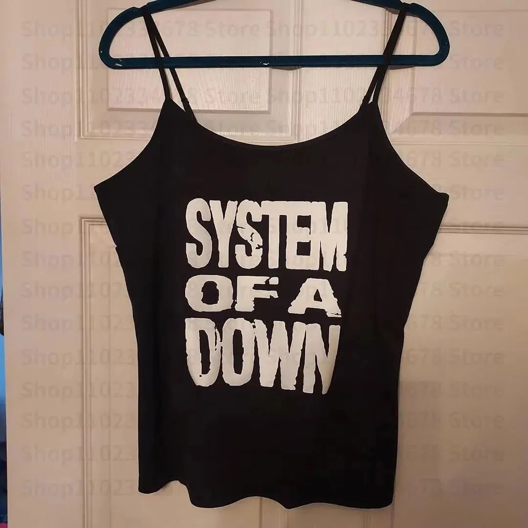 Vrouwen Gothic Spinnenweb Print Cami Tank Top Mouwloos Spaghetti Band Y2K Slim Cropped Hemdje Dark Punk Streetwear Tops — image 7