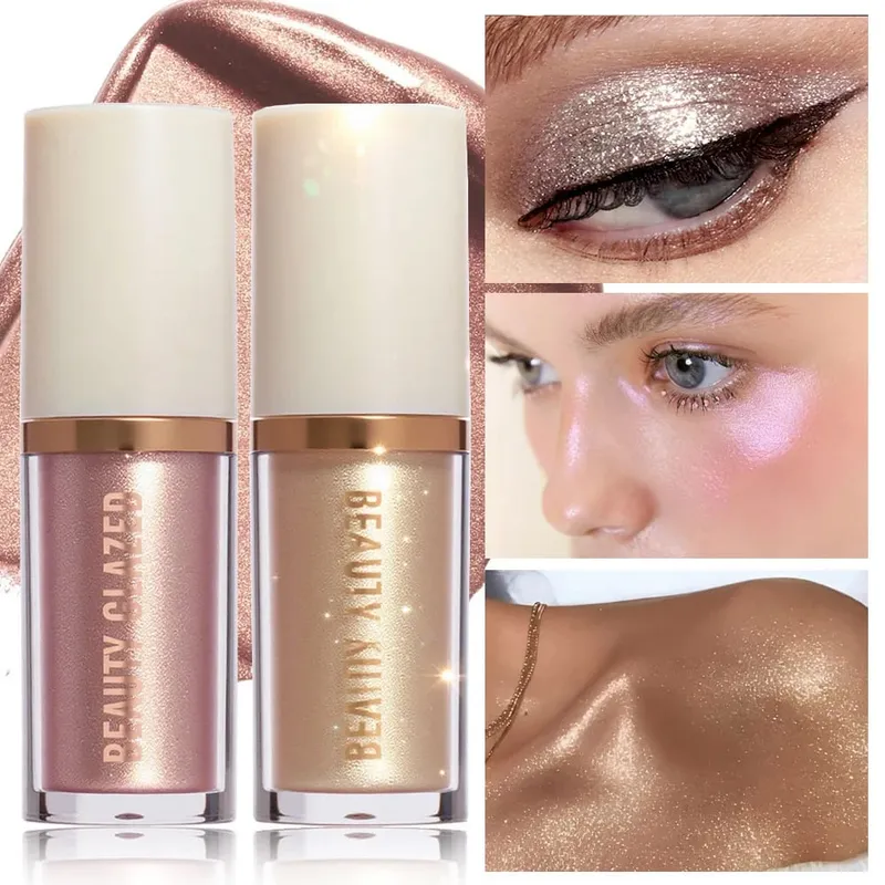 3Pcs/Set Liquid Contour + Highlighter + Blush.Waterproof Matte Makeup Set Long-lasting Shimmer Metallic Finish Makeup Travel Set — image 2