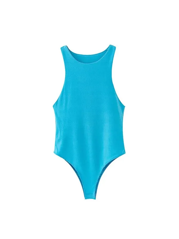 2025 summer solid sexy bodycon women bodysuits female 8 color green slim casual bodysuit chic lady club short playsuits femme — image 7