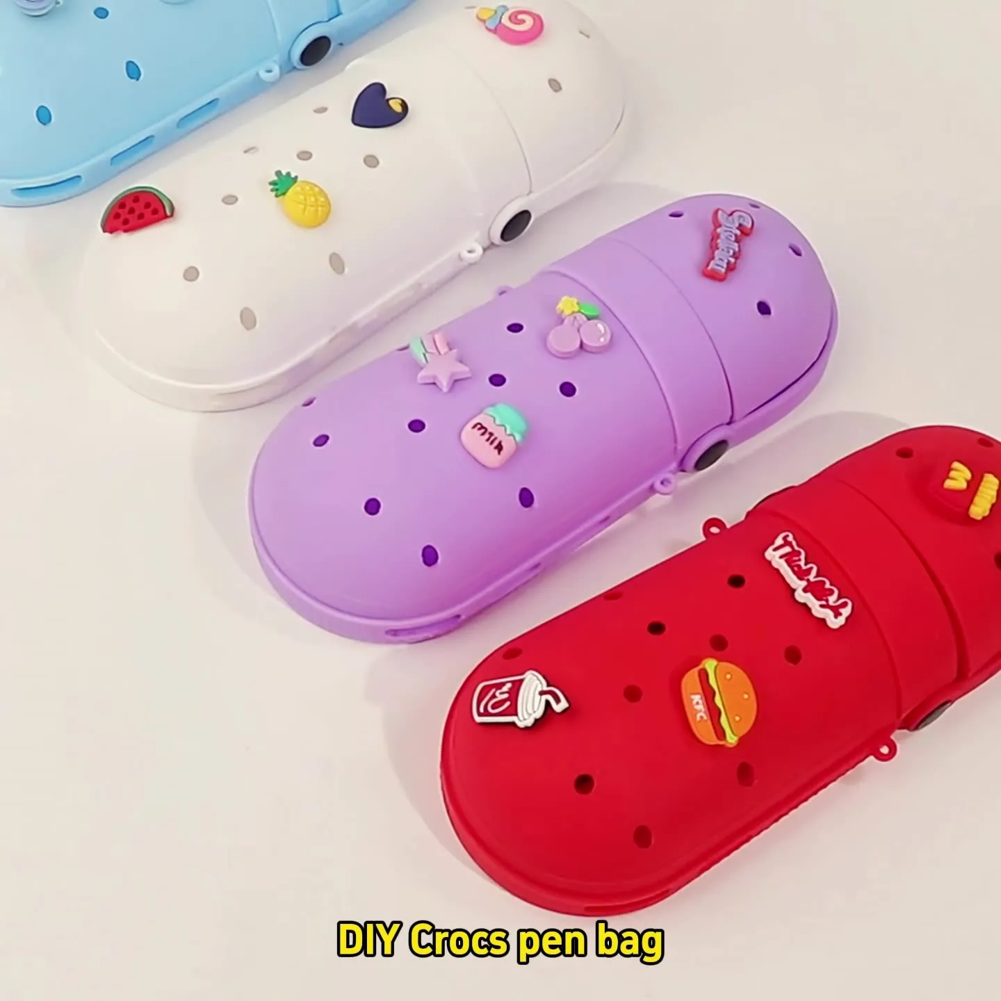 Silicone Makeup Organizer Box – Kids Pencil Case & Stationery Holder Large Slipper‑Style Storage