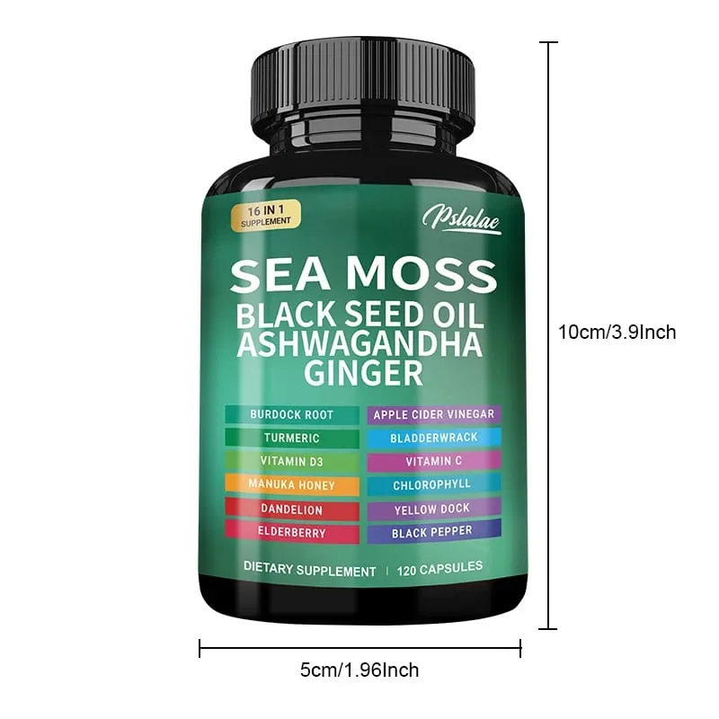 Sea Moss | Black Seed Oil | Ashwagandha | Ginger - Immune System Energy Gut Health Skin & Joint Support — image 6