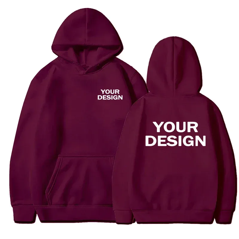 Sweat à capuche à manches longues pour hommes et femmes, imprimé personnalisé, ample, tenue décontracté, couleur unie, personnalité, Streetwear — image 5