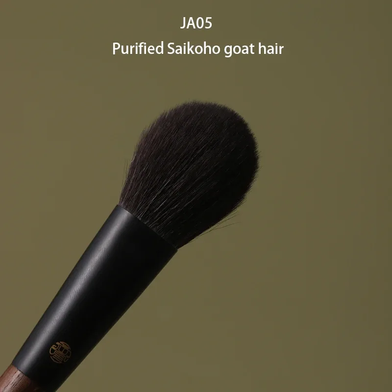 Professional Handmade Makeup Brushes 1PC Soft Squirrel Fox Horse Goat Hair Flat Round Blush Brush Walnut Handle Make Up Brush — image 10