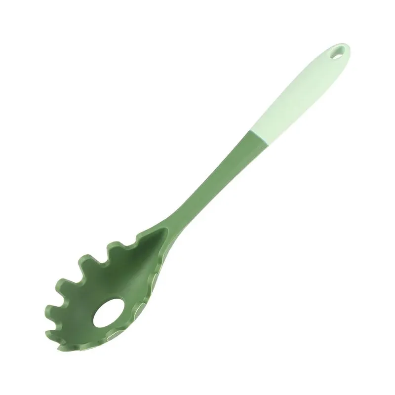 6-Piece Silicone Kitchen Utensil Set: Chinese Spatula Soup Ladle Slotted Turner Pasta Spoon Salad & Honey Scrapers for Non-S — image 6