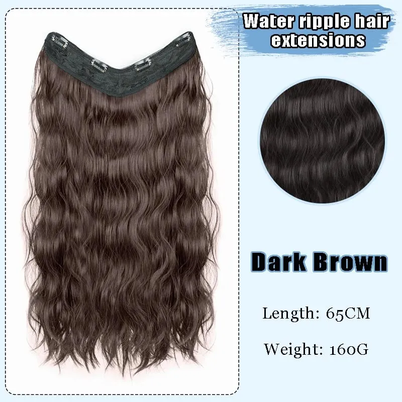 Part Synthetic Clip In Hair Extension Long Thick Curly Natural Blonde Flase Hair Hairpieces For Women Heat Resistant — image 22