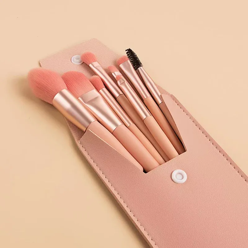 8Pcs Portable Makeup Brushes Set Women Cosmetic Eye Shadow Blush Powder Shadow Foundation Blush Blending Concealer Make Up Tools — image 3