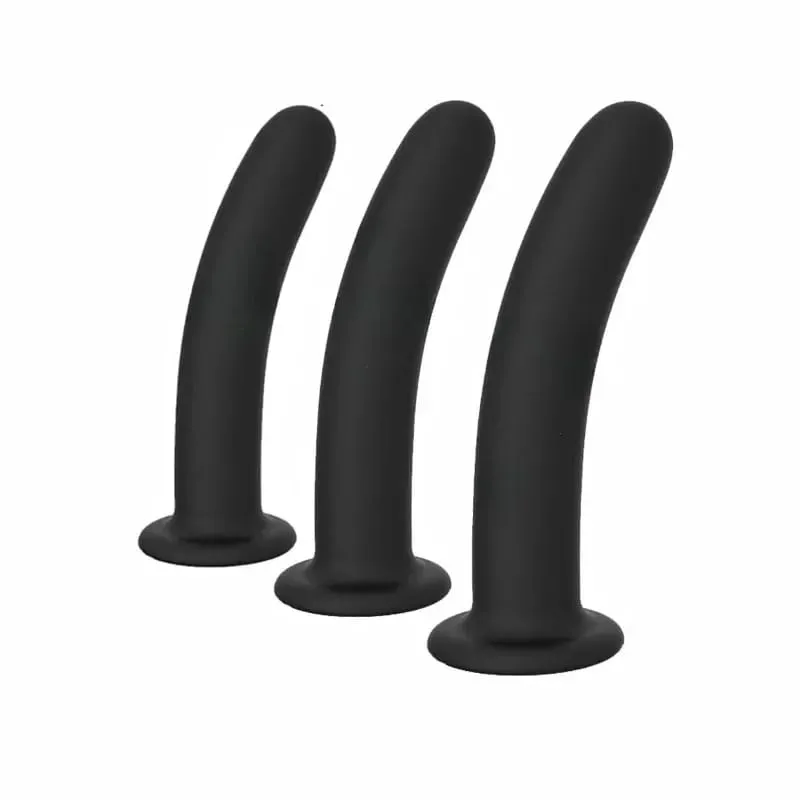 アナルバットプラグ 3サイズ アナルプラグトレーニング シンプルなディルド 強力な吸盤付き 初心者から上級者まで楽しめるアナルセックスおもちゃ — image 1