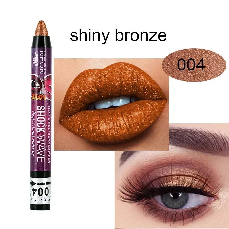 2 In 1 Eyeshadow Lipstick Stick Pencil Waterproof Glitter Matte Eye Shadow Makeup Pigment Eyeshadow Pen — image 16