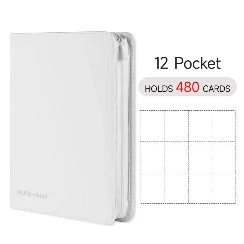 Classeur de cartes à fermeture éclair de poche, album de cartes à collectionner, carte à chargement latéral Durable pour mtg tcg pour pokemon pour yugioh pour le football, 9/12 — image 23