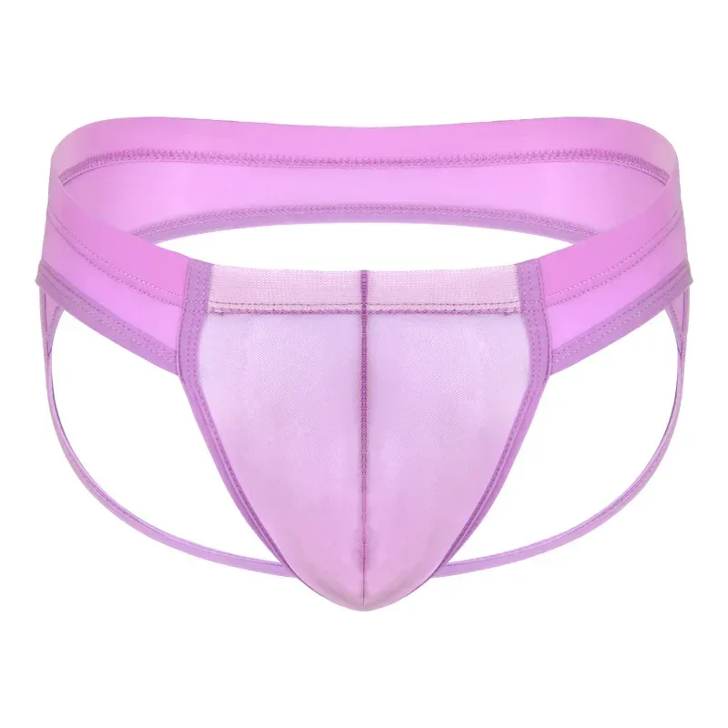 Sexy Men's G-string Thongs Transparent Underwear Mesh Breathable Backless Panties