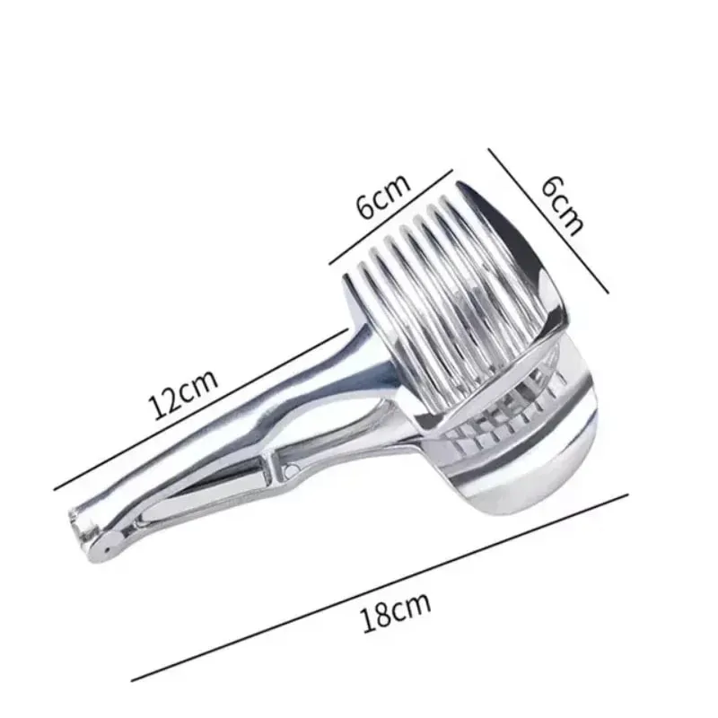 Stainless Steel Kitchen Handheld Orange Lemon Slicer Tomato Cutting Clip Fruit Slicer Onion Slicer KitchenItem Cutter Accessorie — image 2