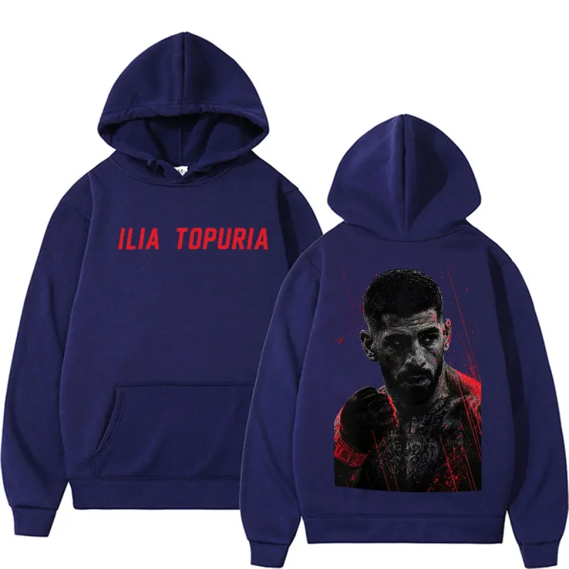 Ilia Topuria El Matador sudaderas con capucha gráficas Vintage ropa de hombre sudaderas estéticas de violencia jerséis casuales de lana ropa de calle — image 3