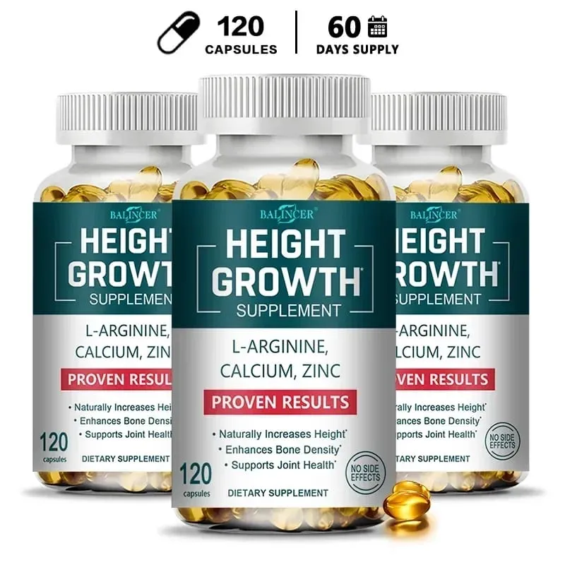Supplément de gain de taille – Supplément de calcium L-Arginine Vitamine D3 Zinc – Favorise la croissance osseuse – Aide à la croissance naturelle de la taille — image 10