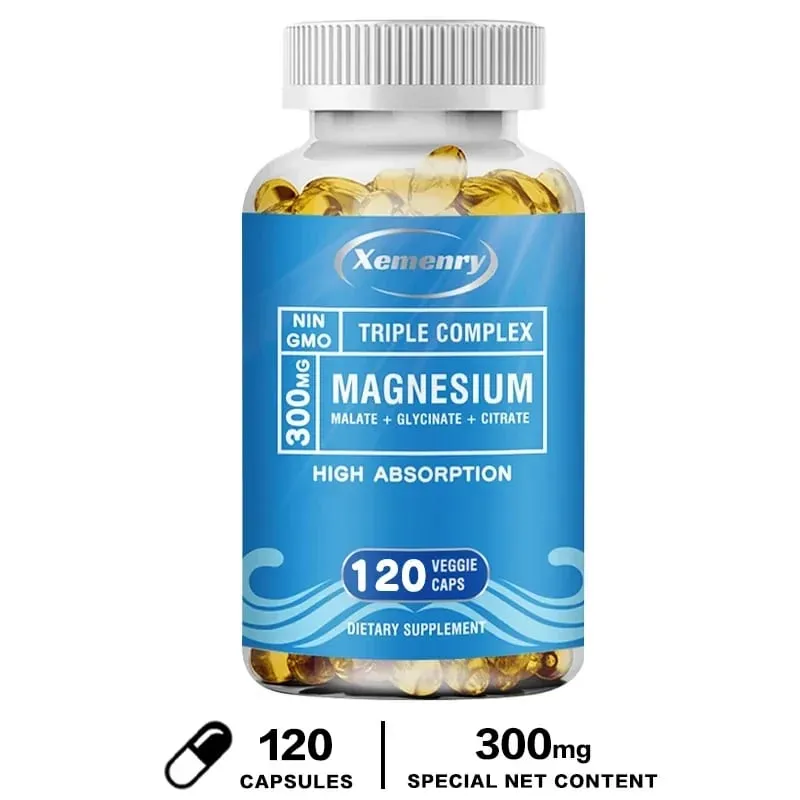 Suplemen Triple Magnesium Complex - Mengandungi Magnesium Glycine Malic Acid dan Sitrat Untuk Merehatkan Otot dan Meningkatkan SleepSupp