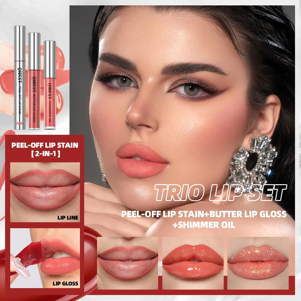 Multifunctional Makeup Sets Peel Off Lip Stain Tattoo Mirror Lipgloss Shimmer Lip Oil Lasting Cosmetics Lip Glaze Tint — image 3