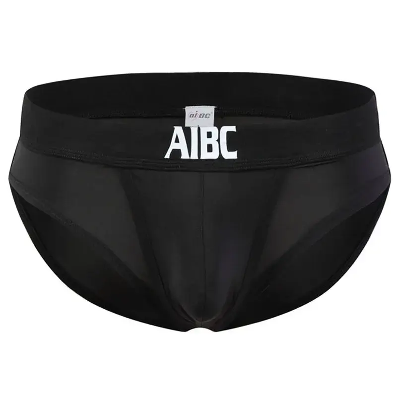 Mens Ice Silk Underwear Open Front Pouch Bulge Low Rise Briefs Sexy Underpants Comfortable Panties for Men — image 3