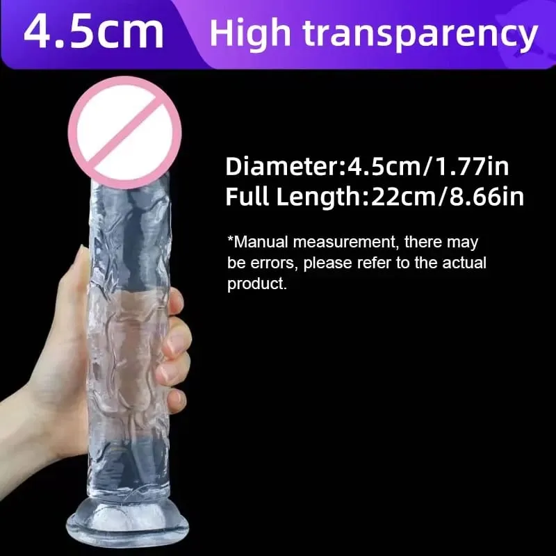 Realistic Dildo Jelly Penis Suction Cup Dildo Realistic Sex Toys For Lesbian Women Female Masturbator Big Dick Fake Dick — image 9