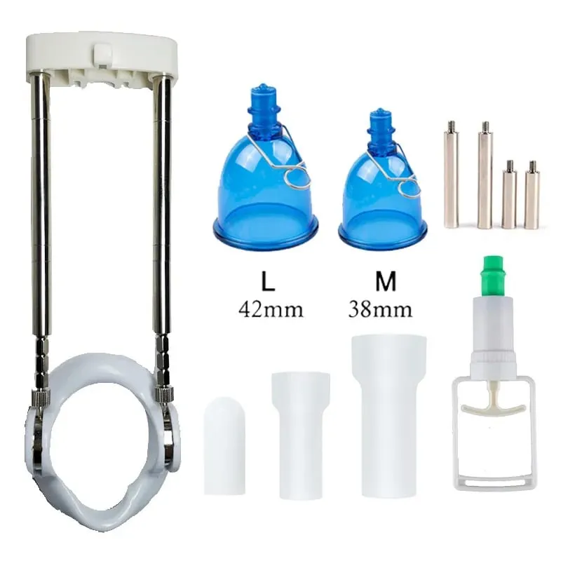 Bending Correct Penis Extender Enlargement with Vacuum Cup Stretcher Traction Exerciser Sex Toys Men Dick Enhancer Bigger Growth