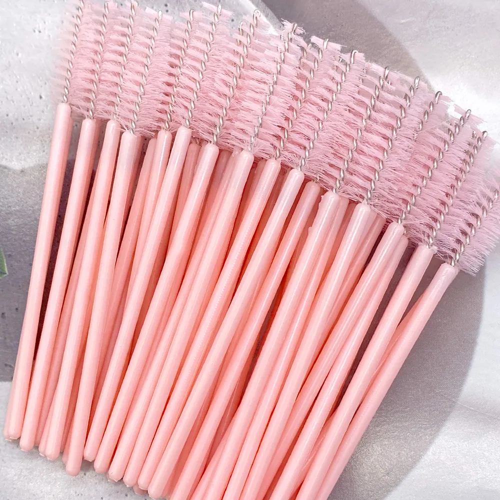 Zanse 50/500pcs Wenkbrauw Wimper Borstels Wimper Spoolies Mascara Wands Applicator voor Wimperverlenging Make-Up Tool — image 2
