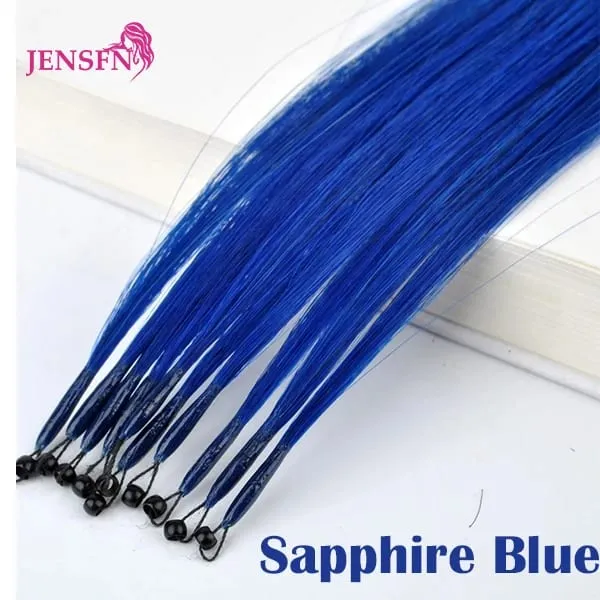 8D Natural Hair Extensions Human Hair 10pcs 0.5g/s Micro Ring 18Inch Micro Link Hair Loop Extension For Women variety of color — image 18