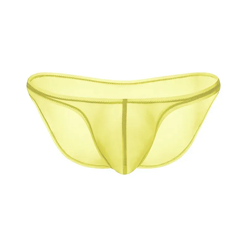 남성 속옷 섬세한 얼음 실크 투명 삼각형 팬티 성격 낮은 허리 팬티 — image 8