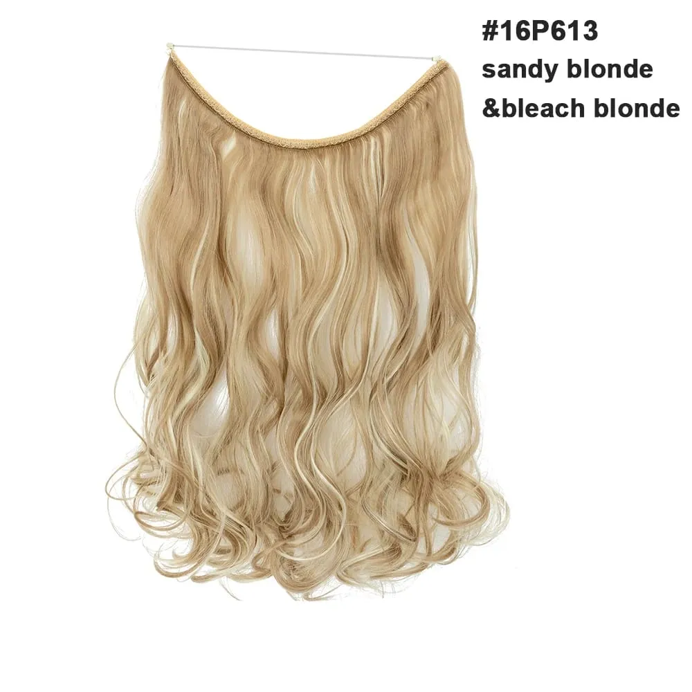 Synthetic Invisible Wire No Clips In Hair Extensions Secret Fish Line Hairpieces Hair Extensions For Women Daily — image 11