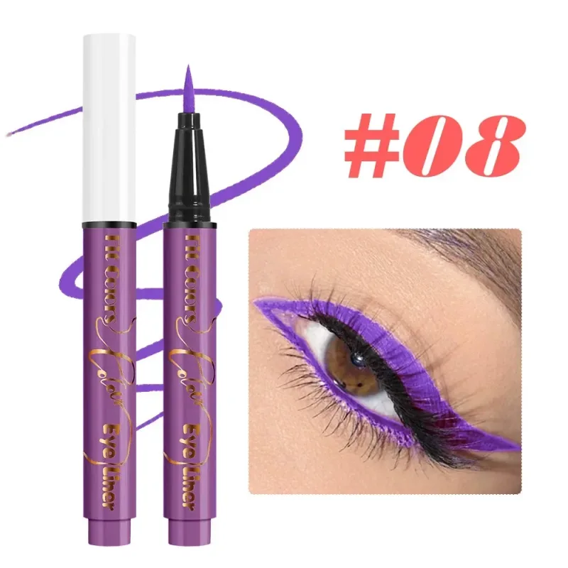UV Fluorescent Glow Liquid Eyeliner Pen Waterproof Face Color Paint Neon Colorful Halloween Christmas Party Art Stage Eye Makeup — image 14