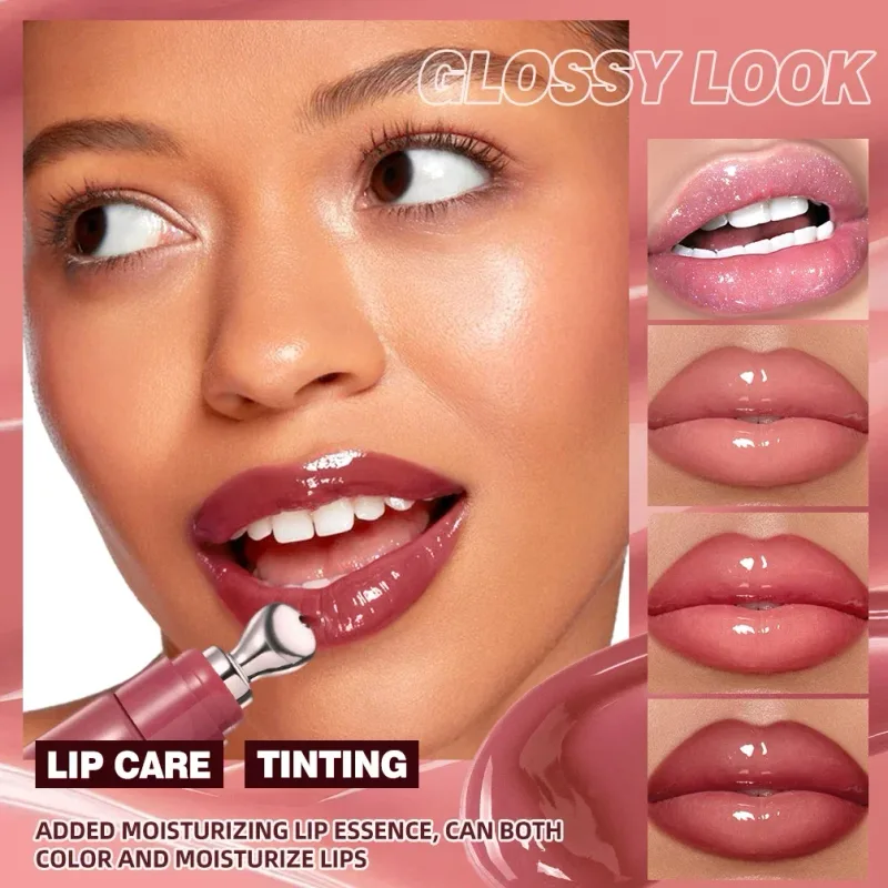 4 Colors Mirror Pearl Fine Csillogó Hidratáló Pipe szájfény Hidratáló Kristályfényes Ajakmáz Réteges ajak smink