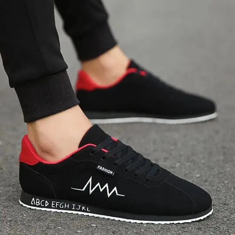 2026 Fashion Red Summer Low Men's Sneakers Canvas Shoes Comfortable Flat Vulcanized Shoes for Men Breathable Gym Mens Trainers