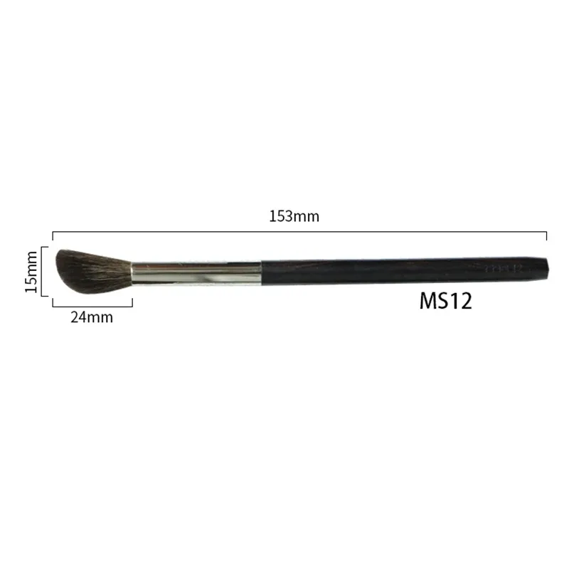 Professional Handmade Make Up Brush 1PC Blush Highlighter Brush Soft Saikoho Goat Hair Ebony Wood Handle Makeup Brushes