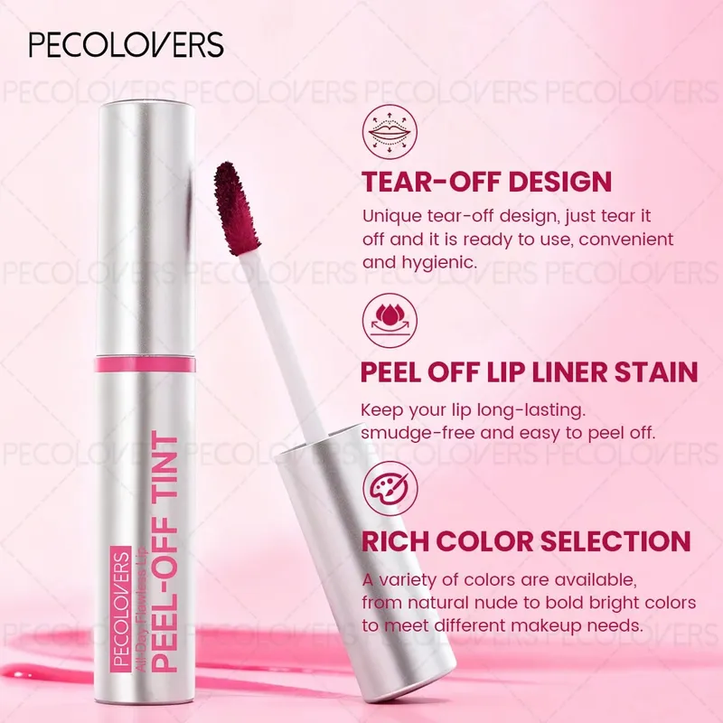 7PCS Peel Off Lip Tint Mask Liquid Lipstick Tear-Off Long-Lasting Waterproof Non-Stick Cup Matte Finish Resistant Lip Stain — image 5