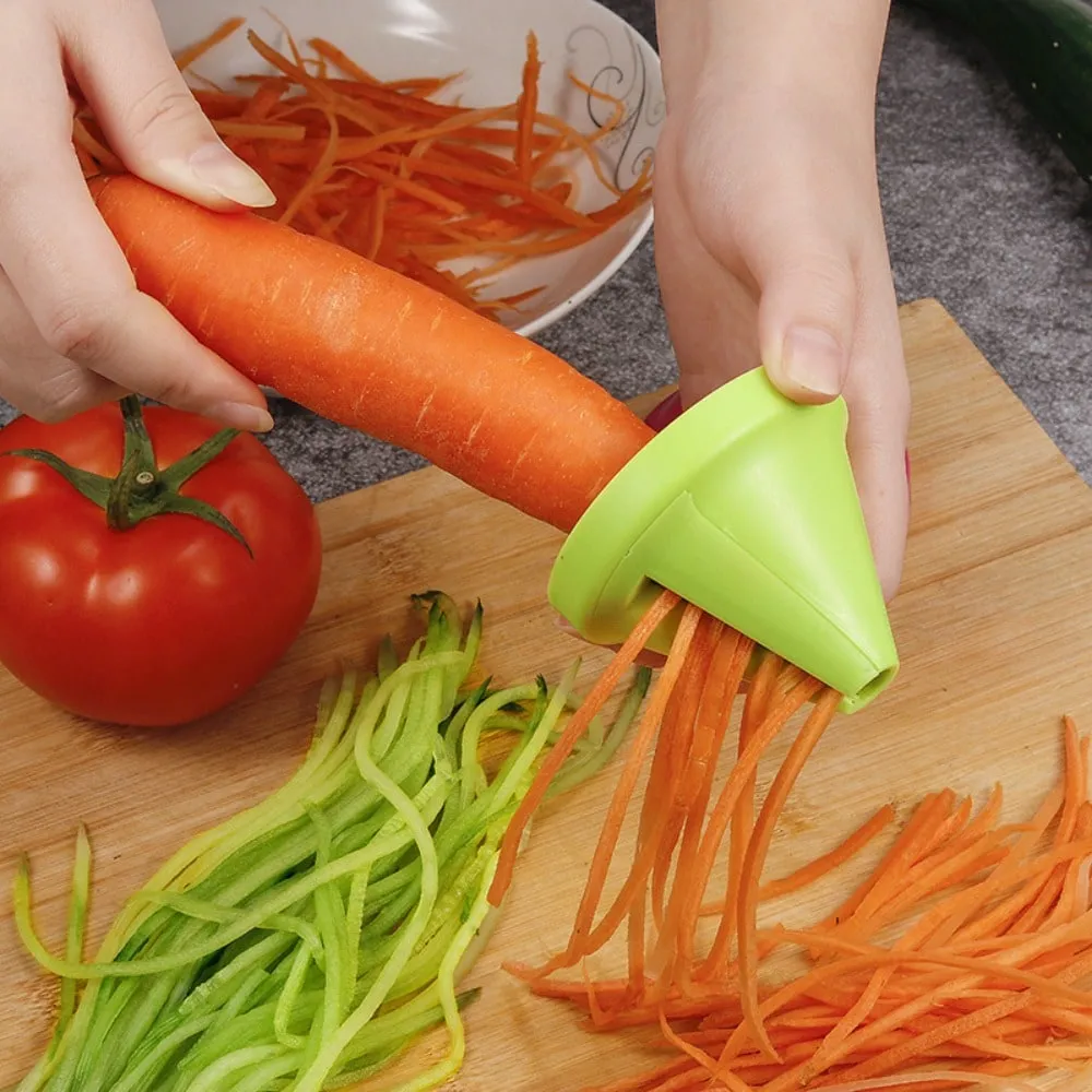 Kitchen Accessories Conical Spiral Shredder Rust-proof Anticorrosive Rotary Shredder Plastic Vegetable Slicer Potato — image 7