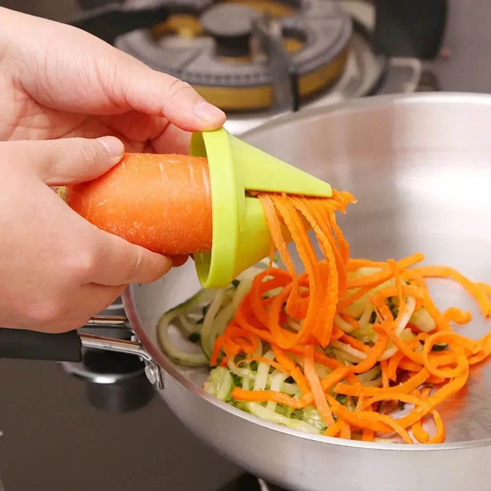Kitchen Accessories Conical Spiral Shredder Rust-proof Anticorrosive Rotary Shredder Plastic Vegetable Slicer Potato — image 8